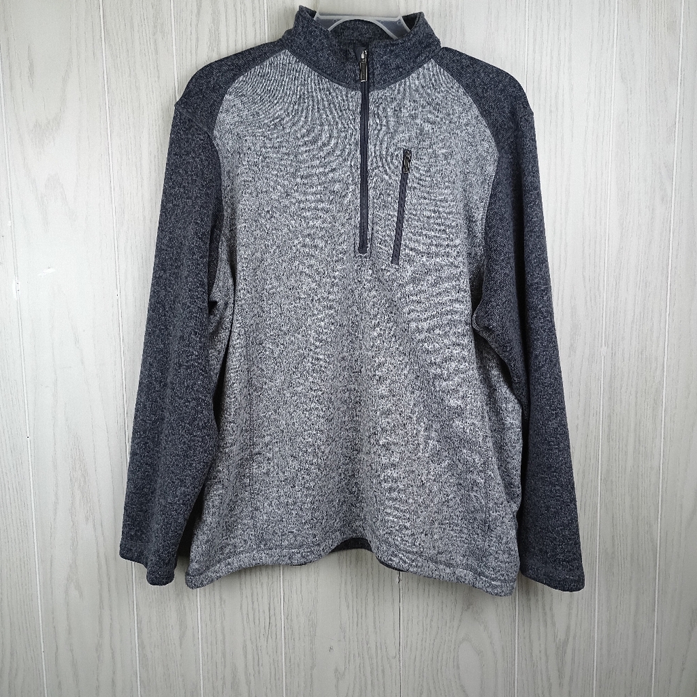 Woolrich Angler Sweater 1/4 Zip Fleece Pullover 2 Gray/s Pocket Men’s Size XXL